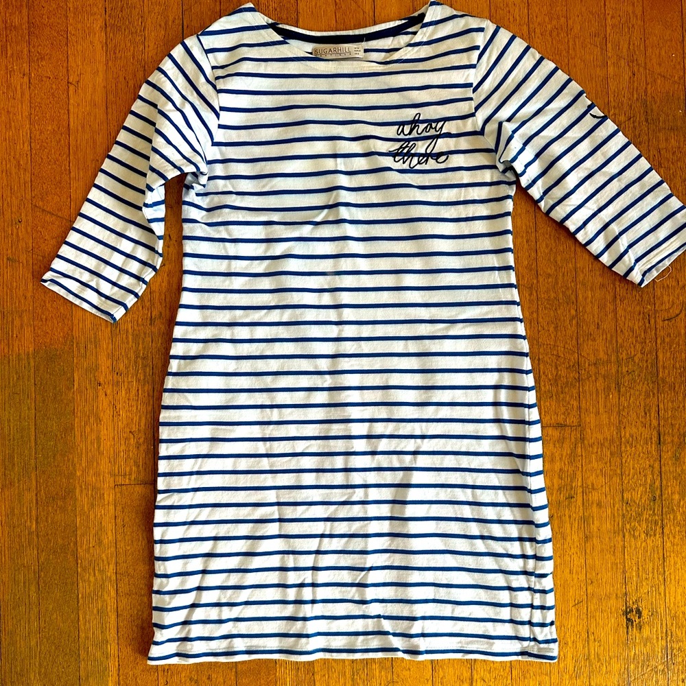 Sailor “Ahoy There” Quarter Length T-shirt Dress